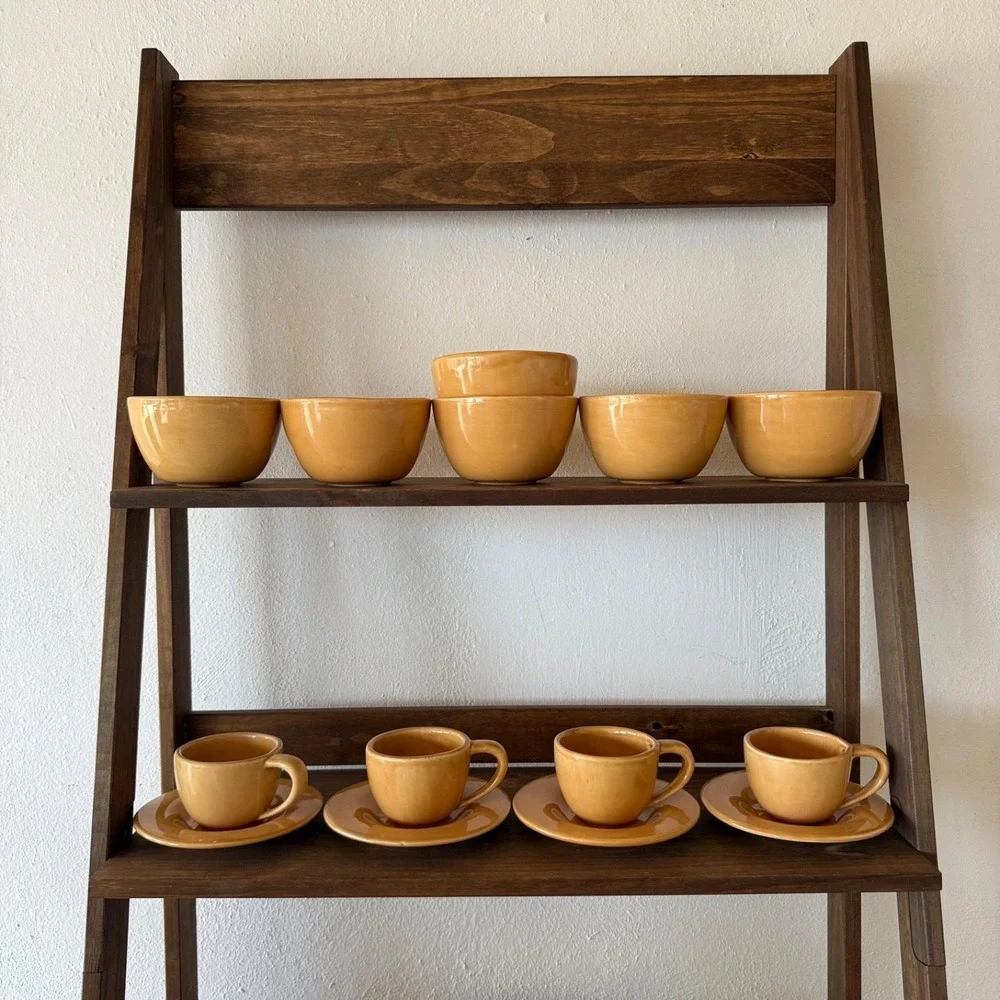 Vintage Pottery Barn‎ Sausalito Amber Cereal Bowl Set 6pc Mexico